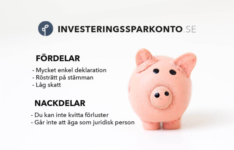 Investeringssparkonto ISK fördelar och nackdelar